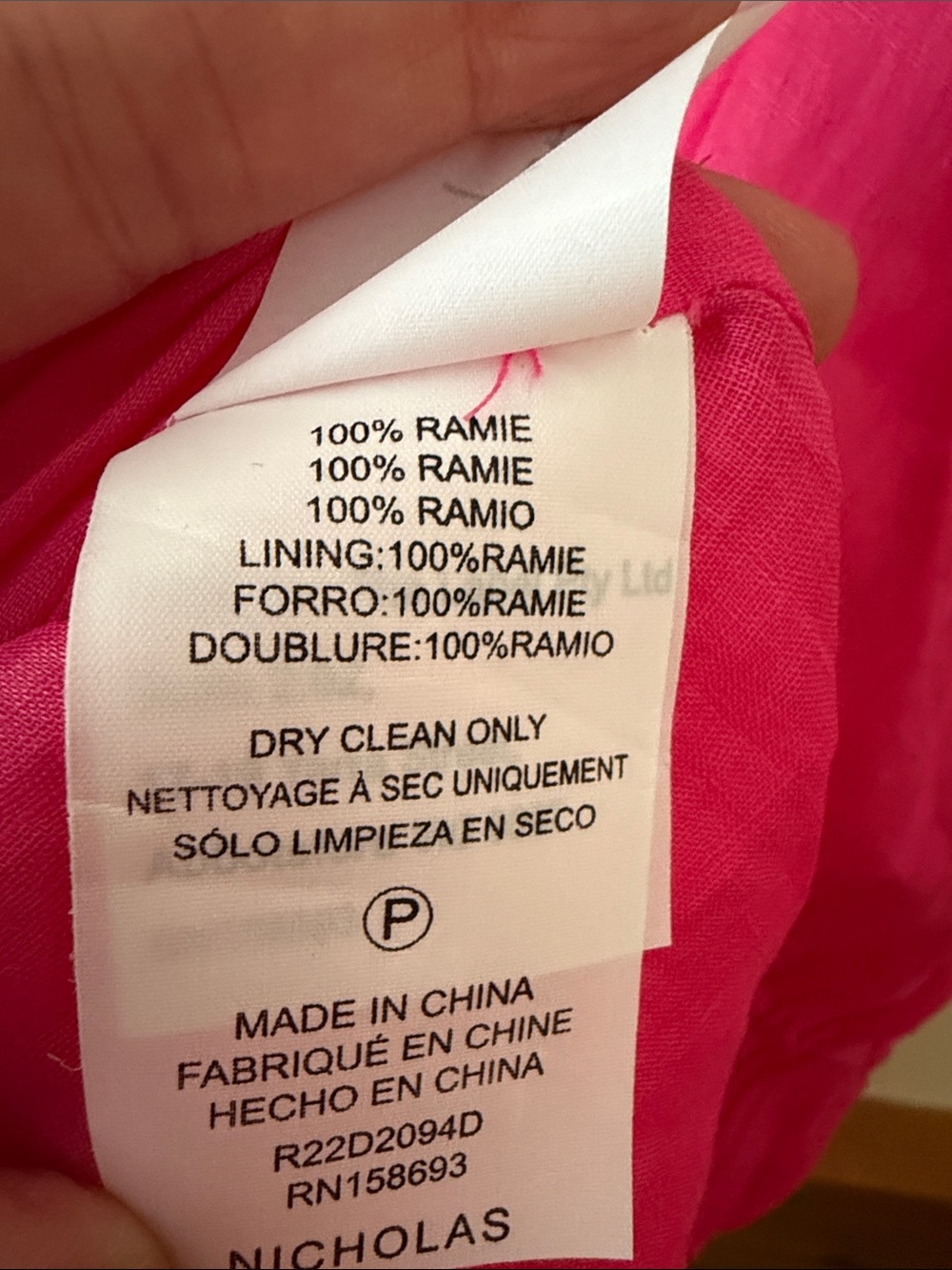 Nicholas Halia shirred ramie maxi dress in Fuchsia Size 10 - Picture 10 of 10
